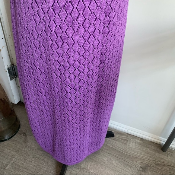 BOSTON PROPER PURPLE MIDI DRESS - Picture 6 of 14